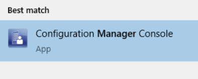 Configuration Manager Console